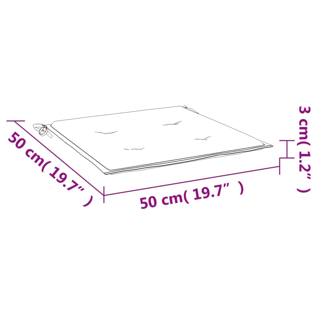 Jastuci za vrtne stolice 6 kom crveni 50 x 50 x 4 cm od tkanine