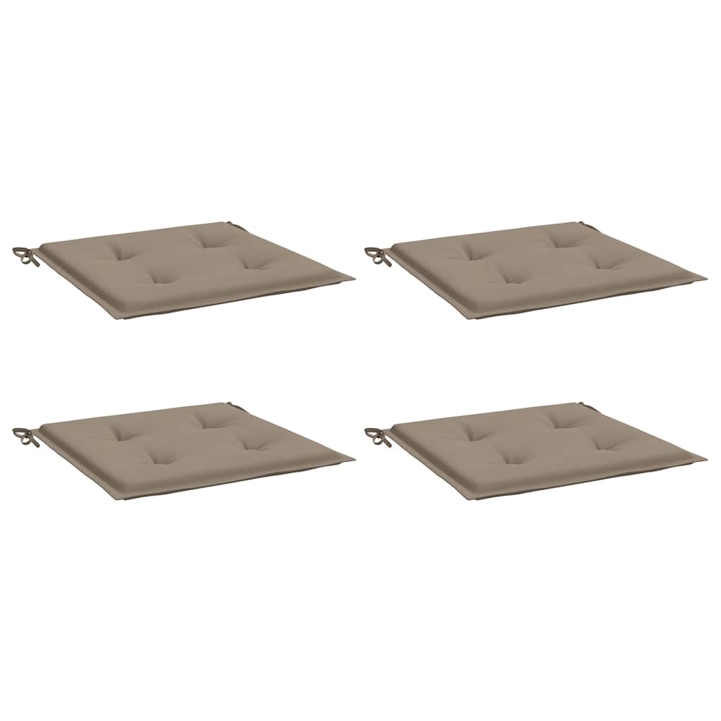 Jastuci za vrtne stolice 4 kom smeđesivi 50x50x4 cm od tkanine
