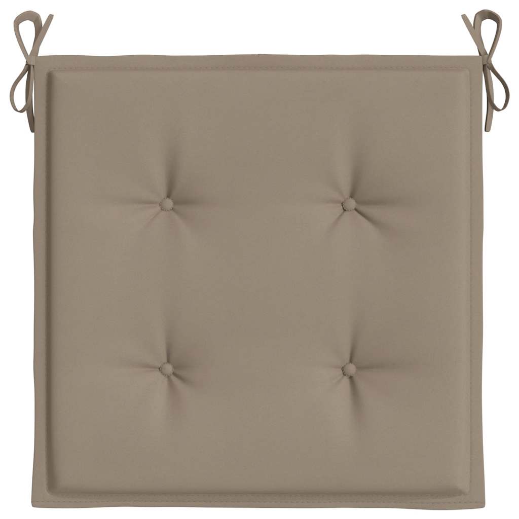 Jastuci za vrtne stolice 4 kom smeđesivi 50x50x4 cm od tkanine
