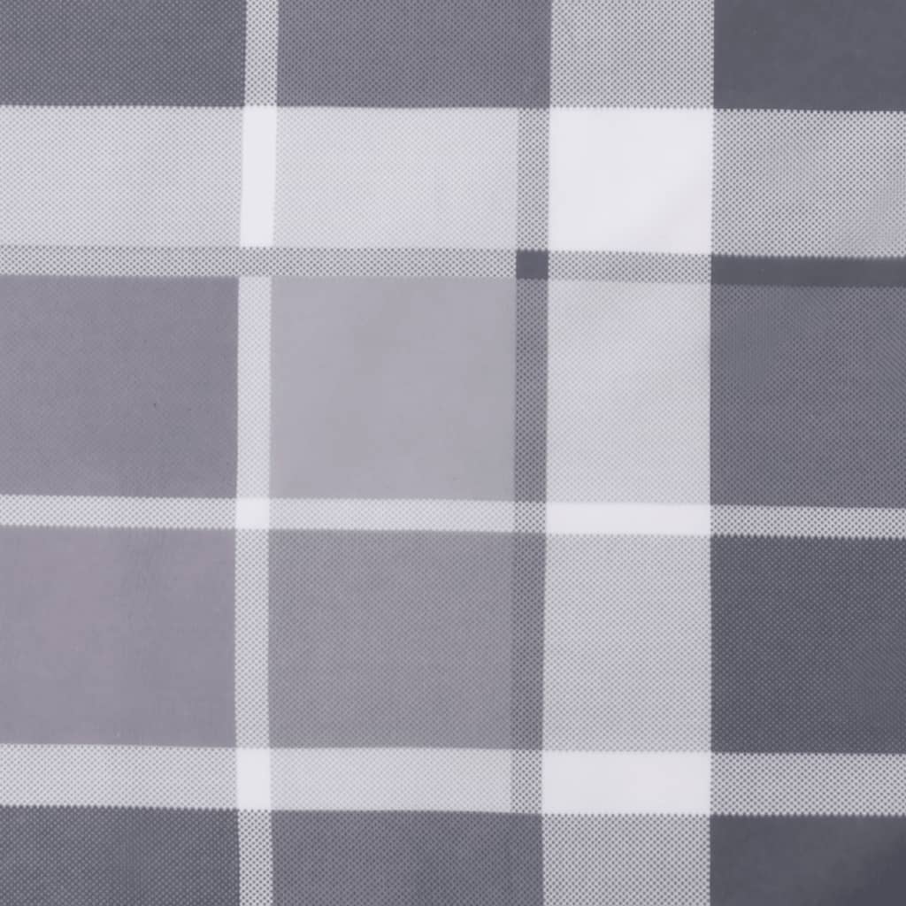 Jastuci za vrtne stolice 6 kom sivi karirani 50x50x4 cm tkanina