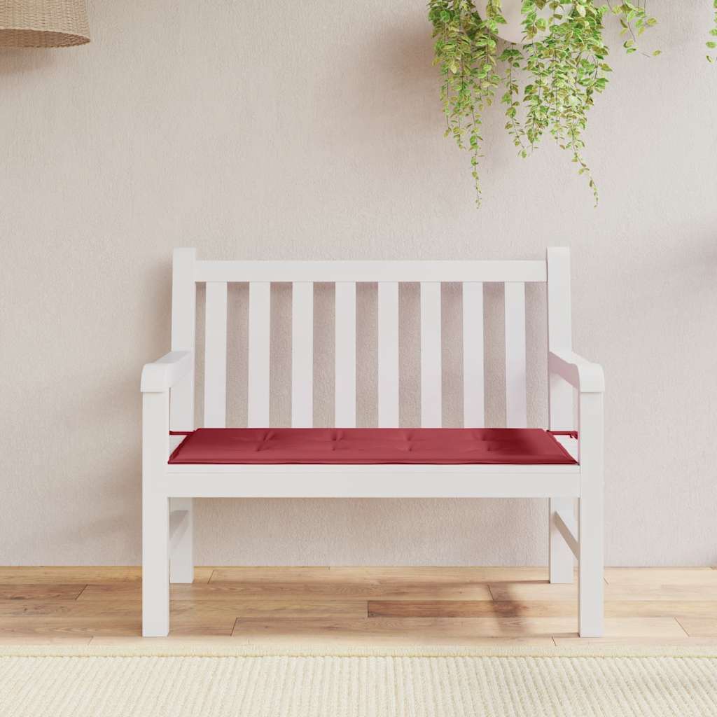 Jastuk za vrtnu klupu boja vina 100x50x4 cm tkanina Oxford
