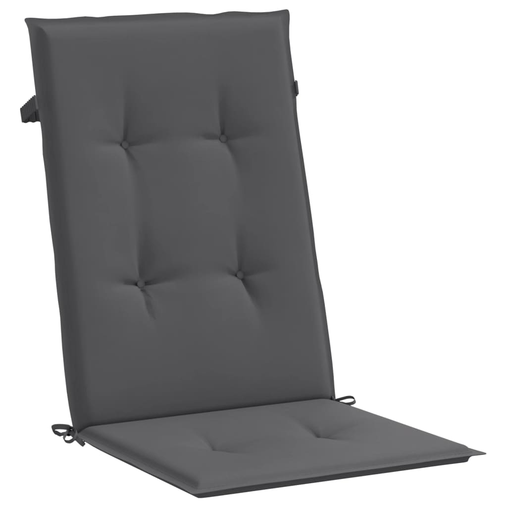 Jastuci za vrtne stolice 6 kom antracit 120x50x3 cm od tkanine
