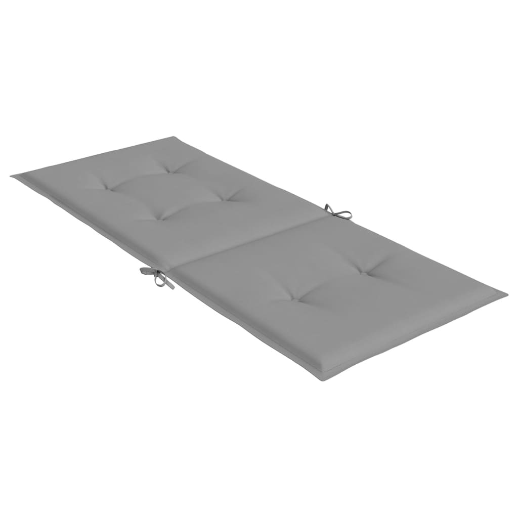 Jastuci za vrtne stolice 6 kom sivi 120 x 50 x 3 cm od tkanine