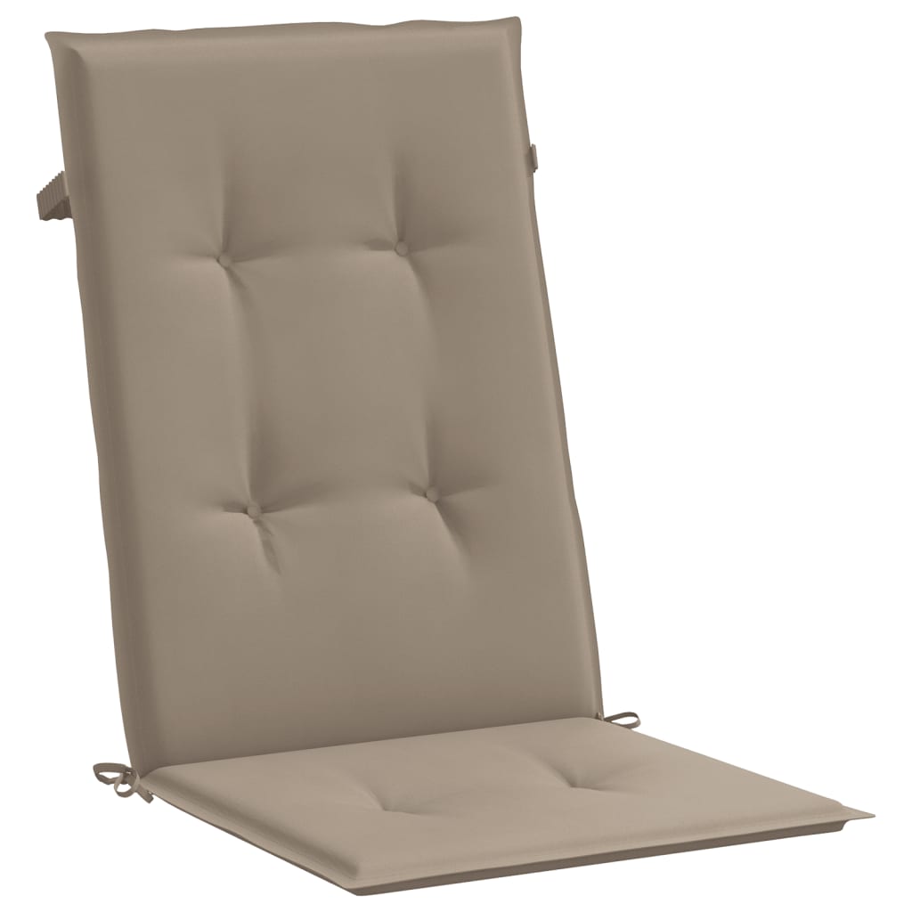 Jastuci za vrtne stolice 6 kom smeđesivi 120x50x3 cm od tkanine