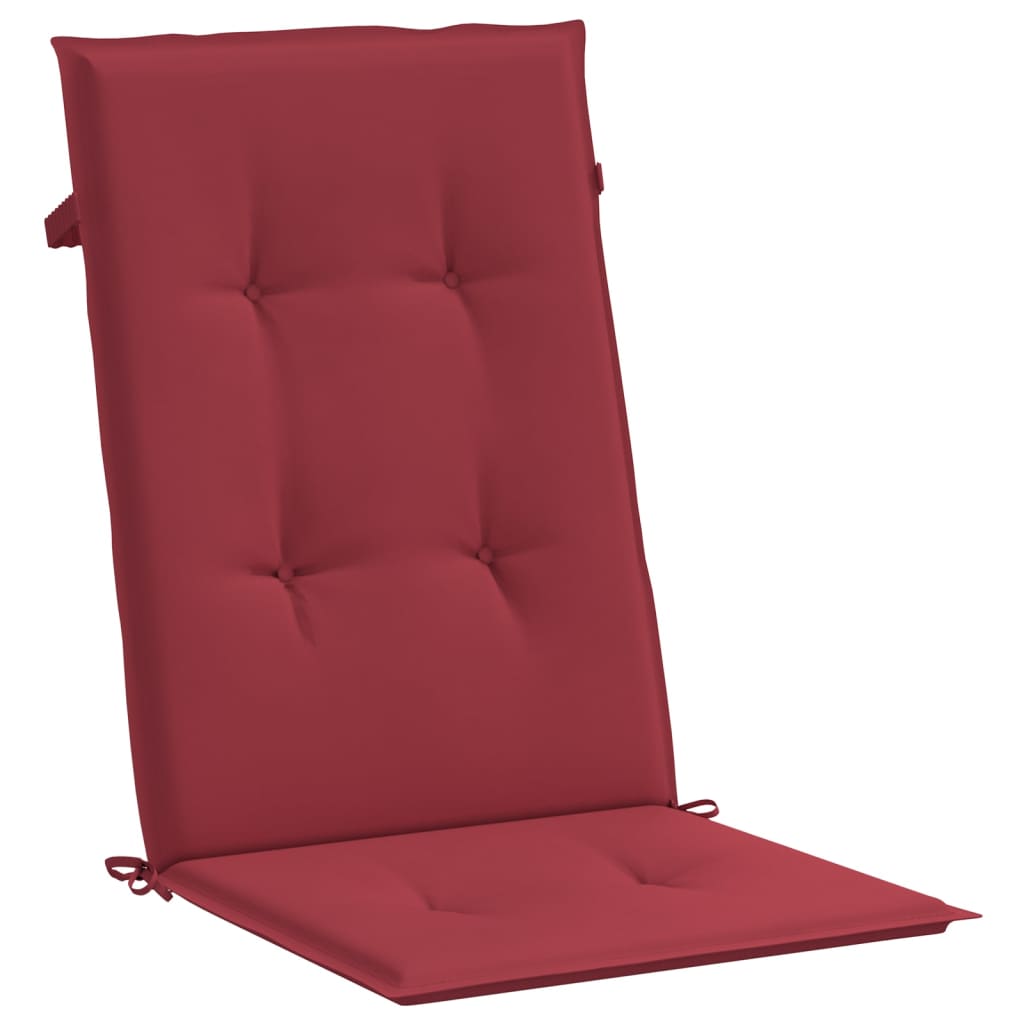 Jastuci za vrtne stolice 4 kom boja vina 120x50x3 cm od tkanine