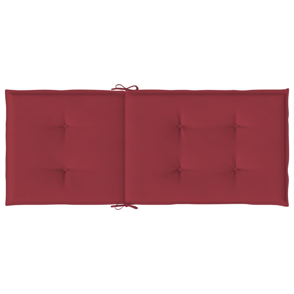 Jastuci za vrtne stolice 4 kom boja vina 120x50x3 cm od tkanine