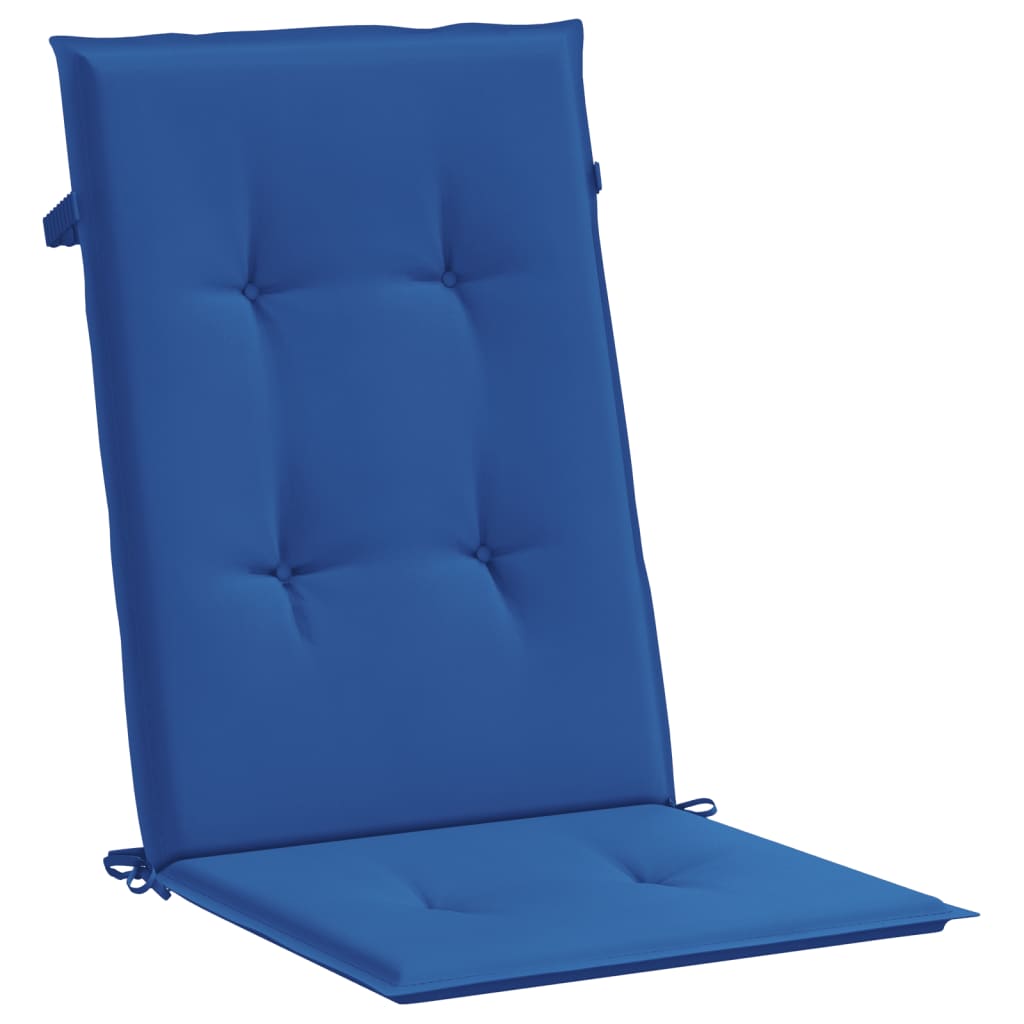 Jastuci za vrtne stolice 6 kom plavi 120 x 50 x 3 cm od tkanine