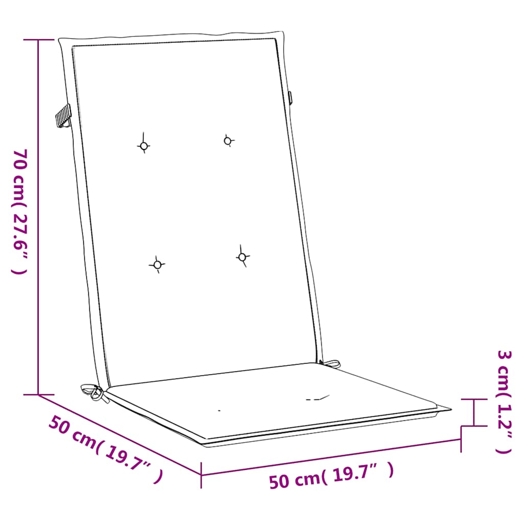 Jastuci za vrtne stolice 6 kom svjetlozeleni 120x50x3cm tkanina