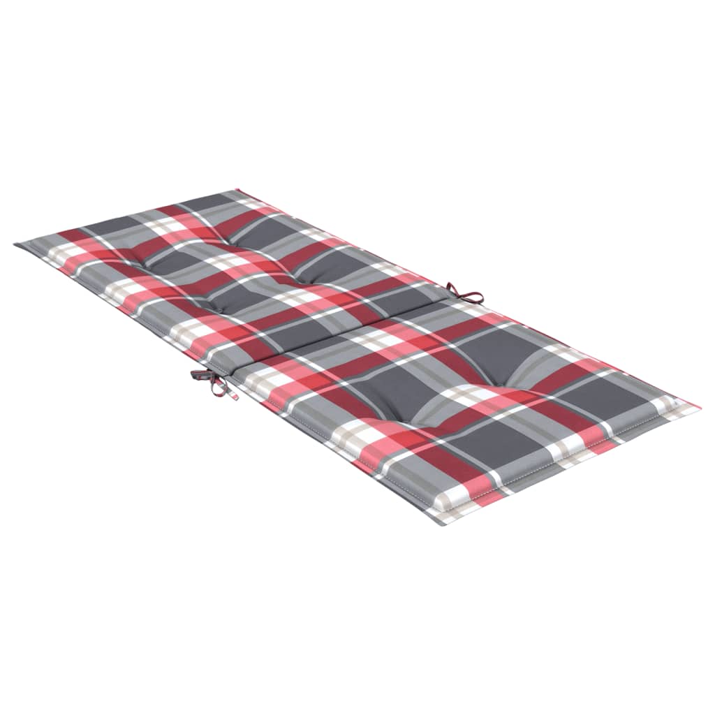 Jastuci za stolice 6 kom crveni karirani 120x50x3 cm od tkanine