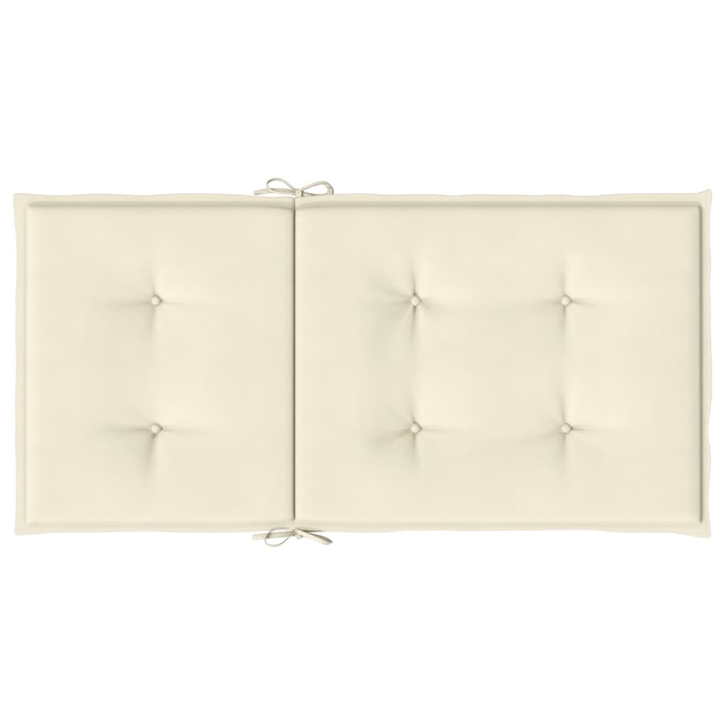 Jastuci za vrtne stolice 6 kom krem 100 x 50 x 3 cm od tkanine