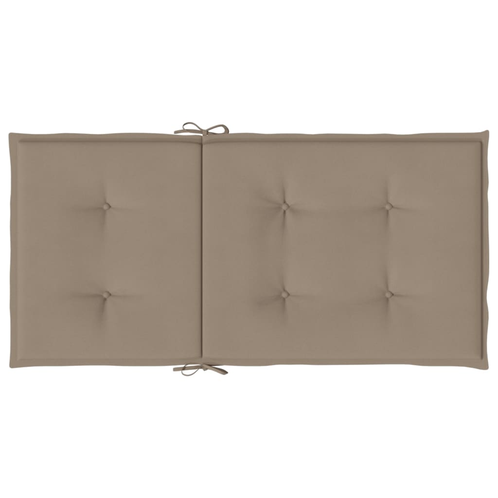 Jastuci za vrtne stolice 6 kom smeđesivi 100x50x3 cm od tkanine