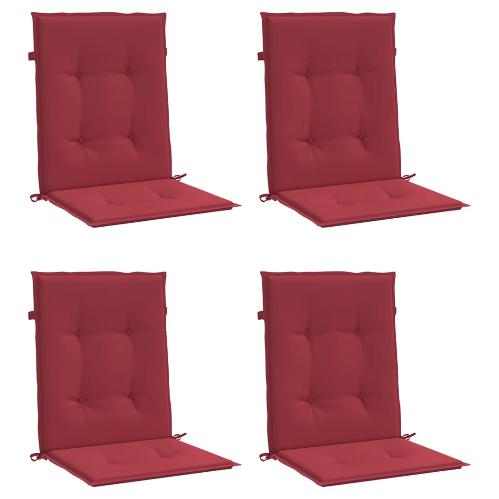 Jastuci za vrtne stolice 4 kom boja vina 100x50x3 cm od tkanine