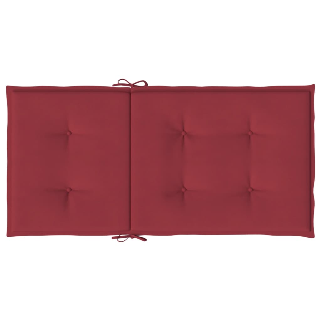 Jastuci za vrtne stolice 4 kom boja vina 100x50x3 cm od tkanine