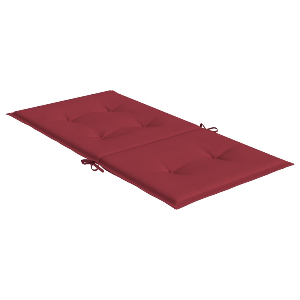 Jastuci za vrtne stolice 6 kom boja vina 100x50x3 cm od tkanine