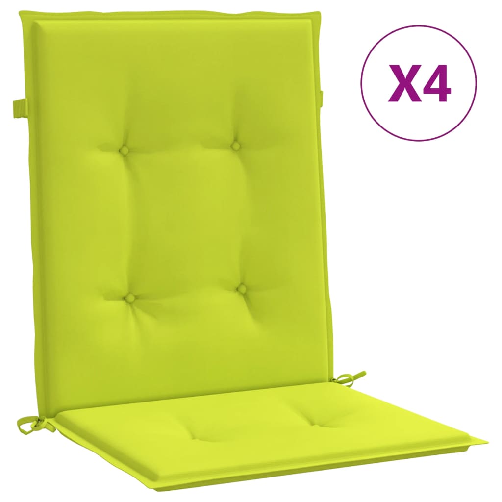 Jastuci za vrtne stolice 4 kom svjetlozeleni 100x50x3cm tkanina
