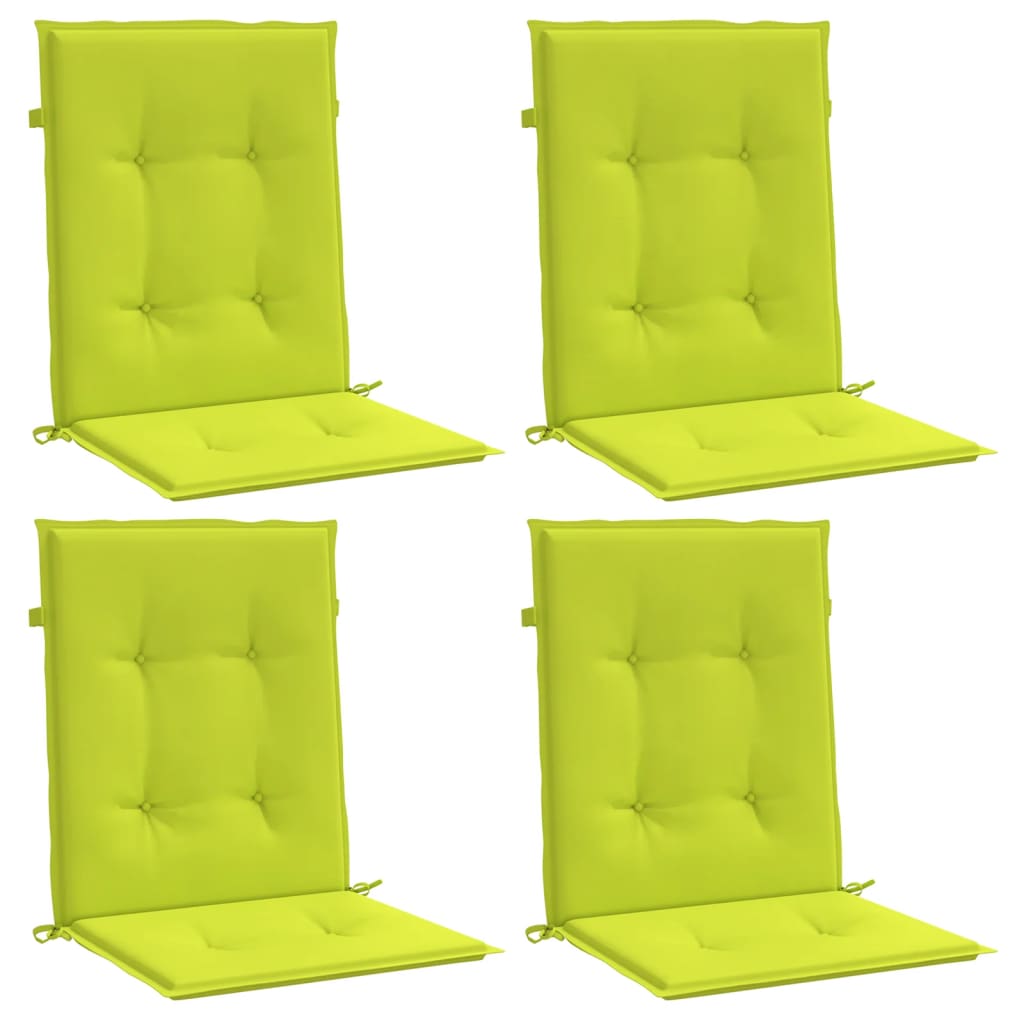 Jastuci za vrtne stolice 4 kom svjetlozeleni 100x50x3cm tkanina