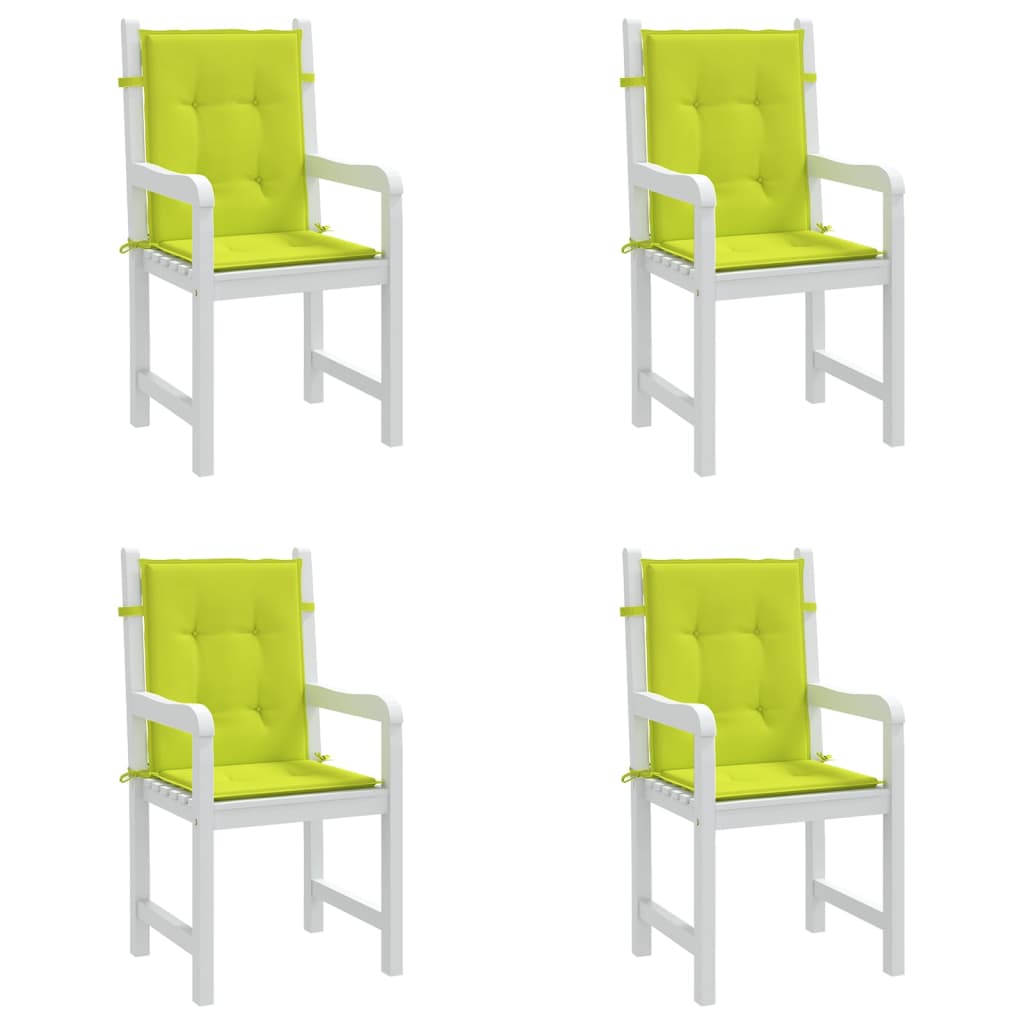Jastuci za vrtne stolice 4 kom svjetlozeleni 100x50x3cm tkanina