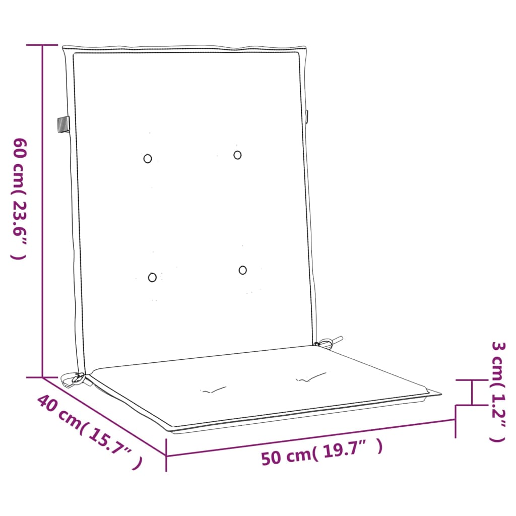Jastuci za vrtne stolice 6 kom svjetlozeleni 100x50x3cm tkanina