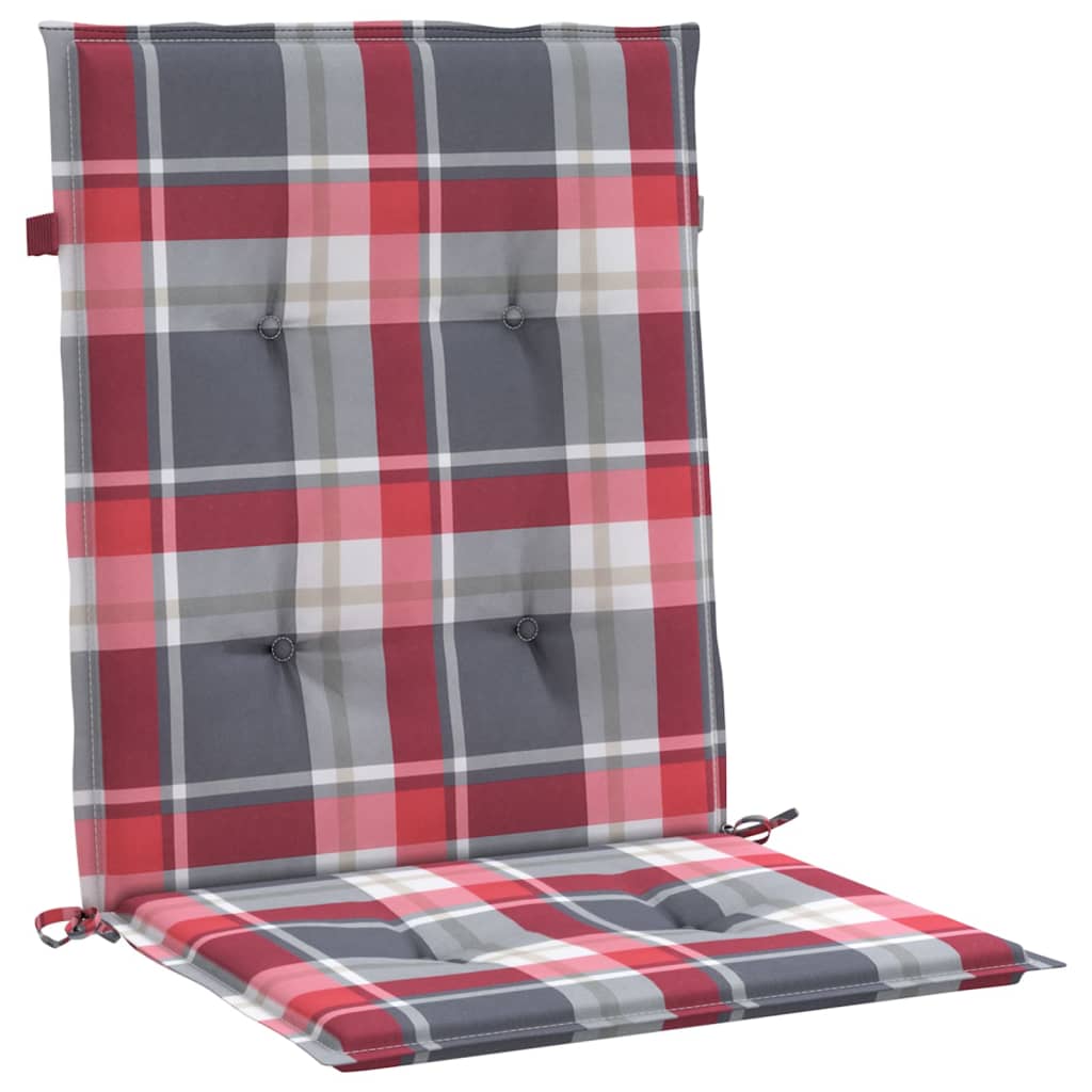Jastuci za stolice 4 kom crveni karirani 100x50x3 cm od tkanine