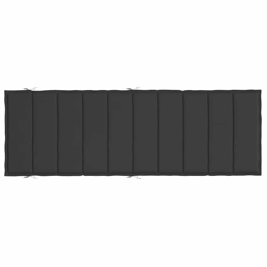 Jastuk za ležaljku crni 186x58x4 cm od tkanine Oxford