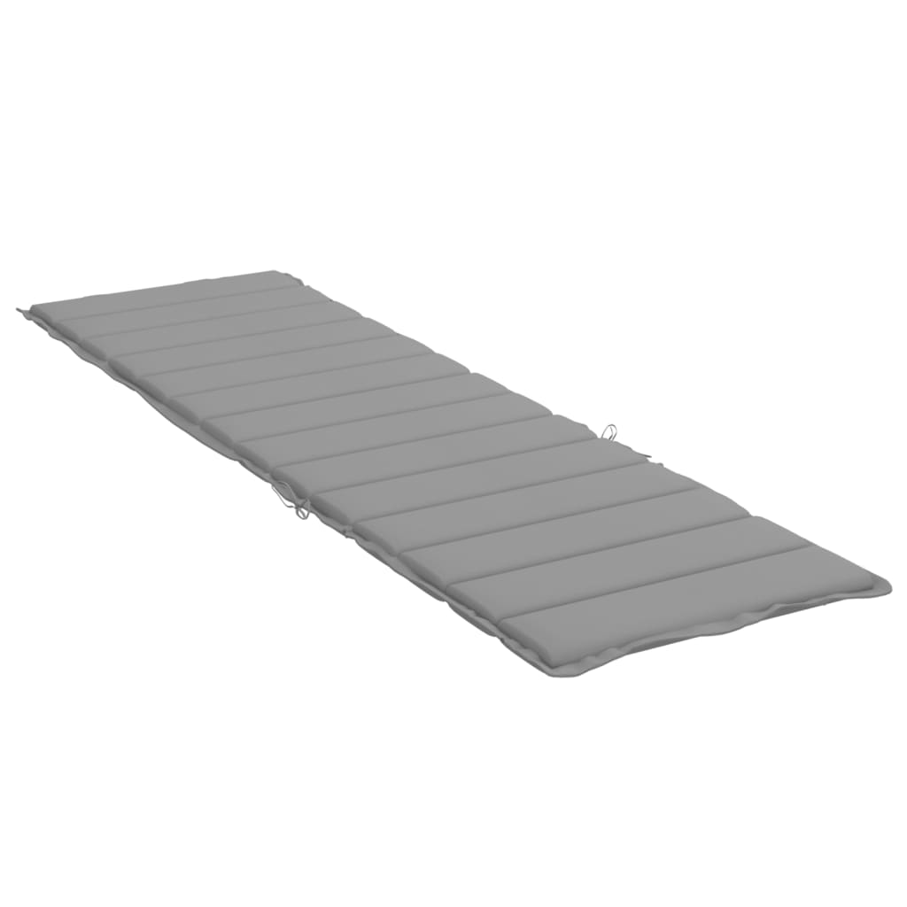 Jastuk za ležaljku sivi 200 x 50 x 3 cm od tkanine Oxford