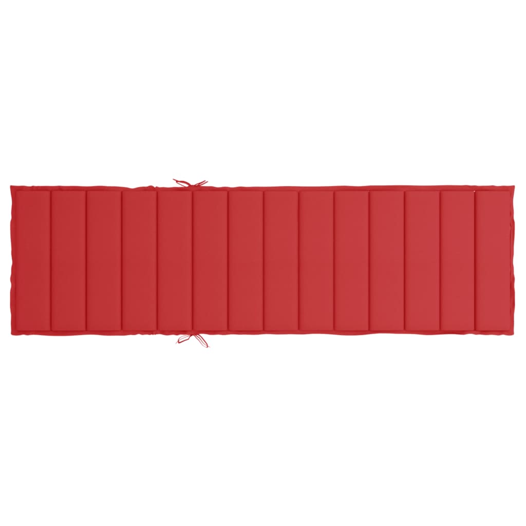 Jastuk za ležaljku crveni 200 x 60 x 3 cm od tkanine Oxford