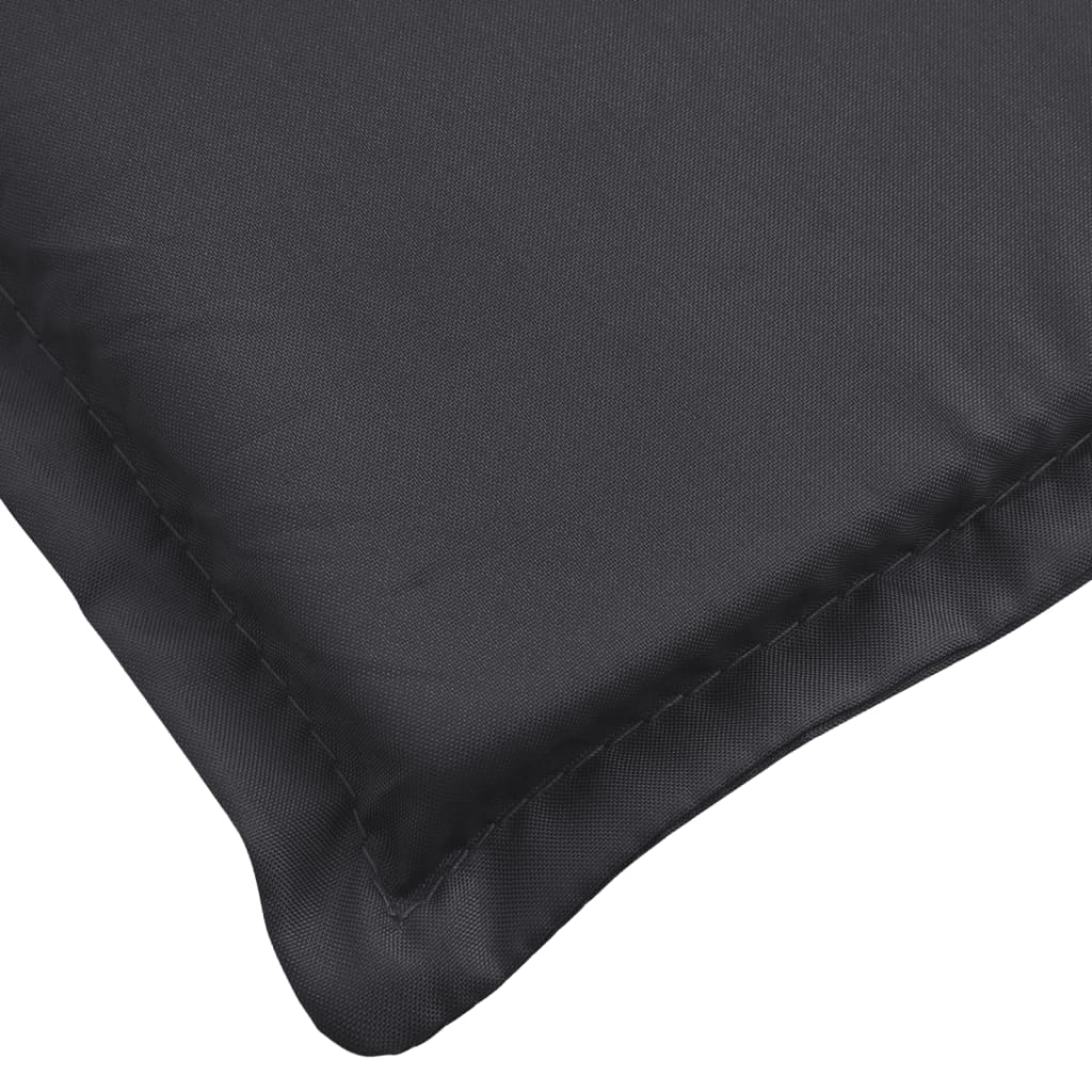 Jastuk za ležaljku crni 200 x 60 x 3 cm od tkanine Oxford