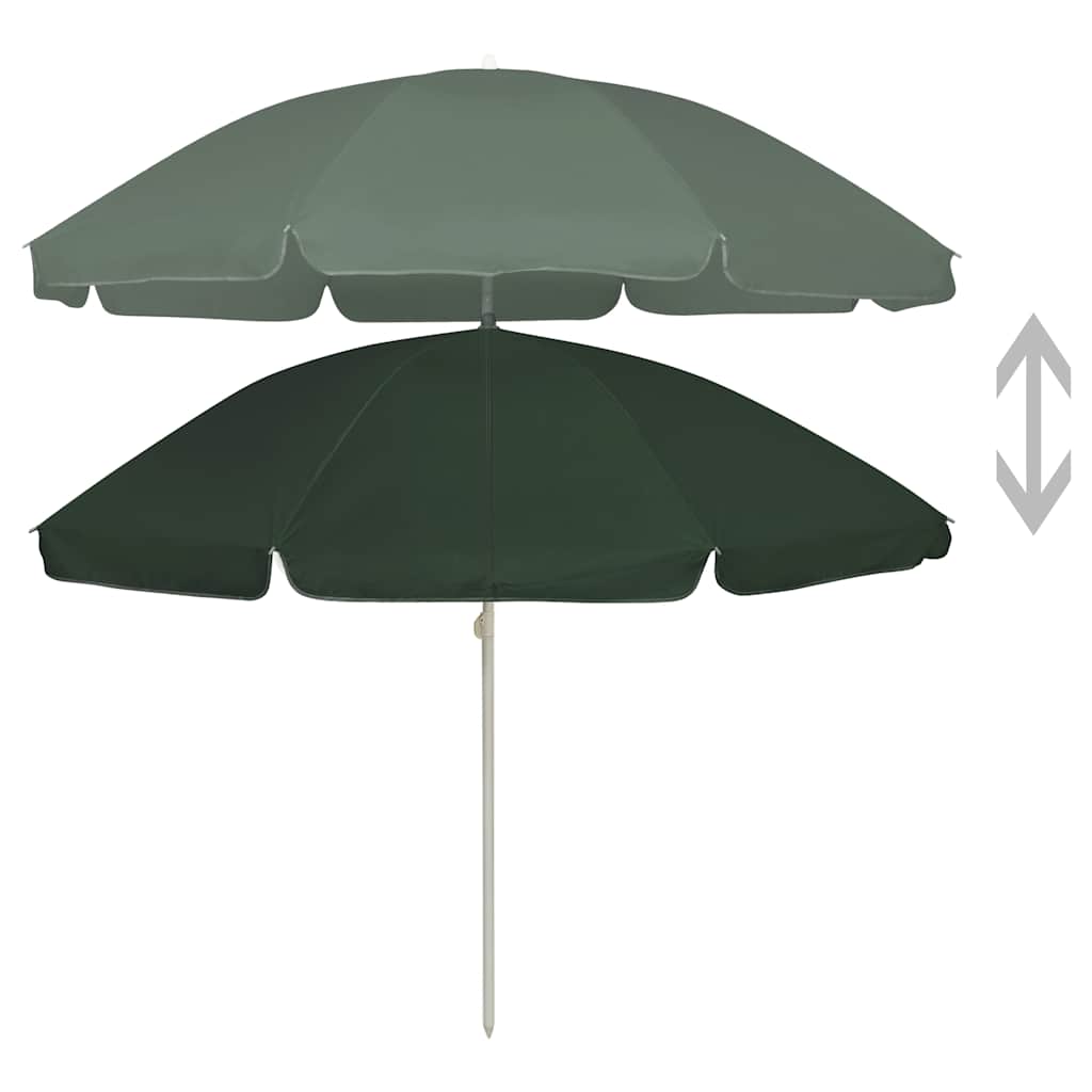 Suncobran za plažu zeleni 240 cm