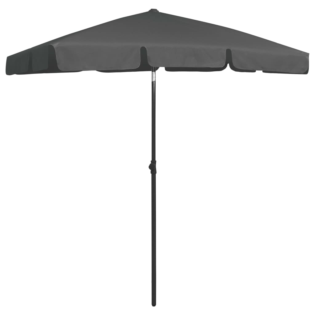 Suncobran za plažu antracit 180 x 120 cm