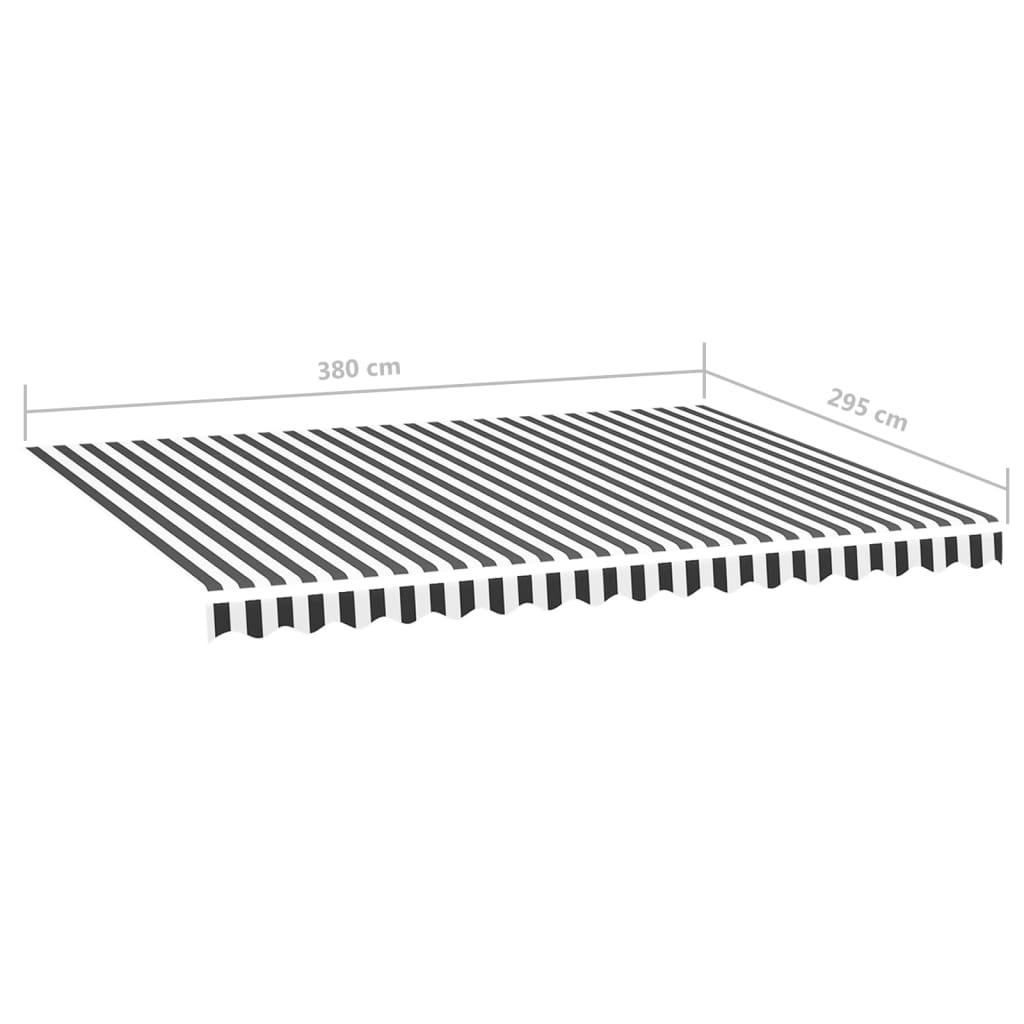 Zamjenska tkanina za tendu antracit-bijela 4 x 3 m