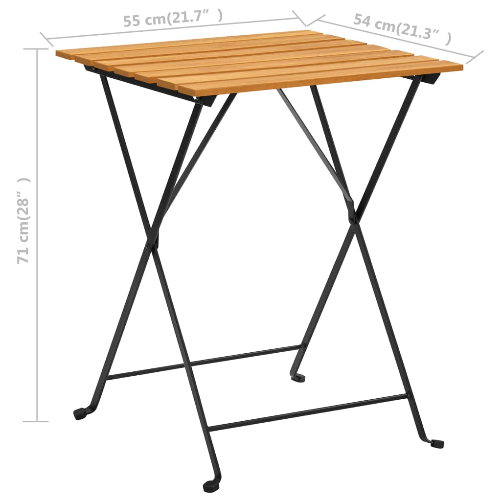 Bistro stol 55 x 54 x 71 cm od masivnog bagremovog drva