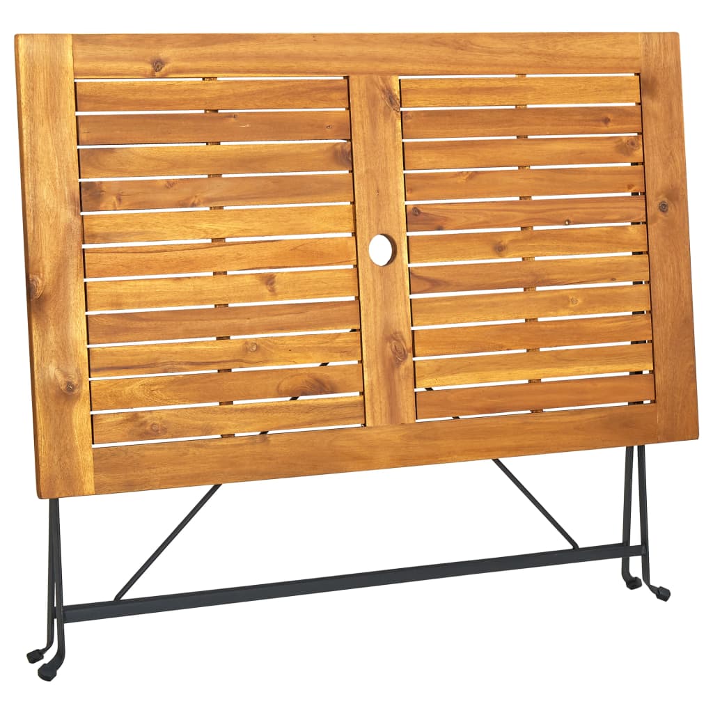 Sklopivi vrtni stol 120 x 70 x 74 cm masivno bagremovo drvo