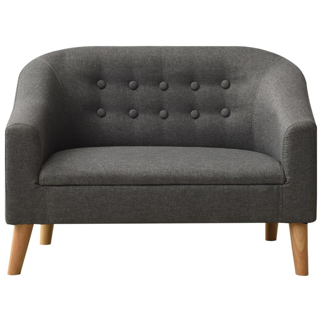 Dječja sofa od tkanine siva