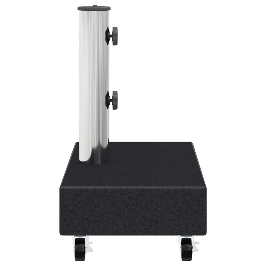 Postolje za suncobran crno 45 x 25 x 8 cm granitno