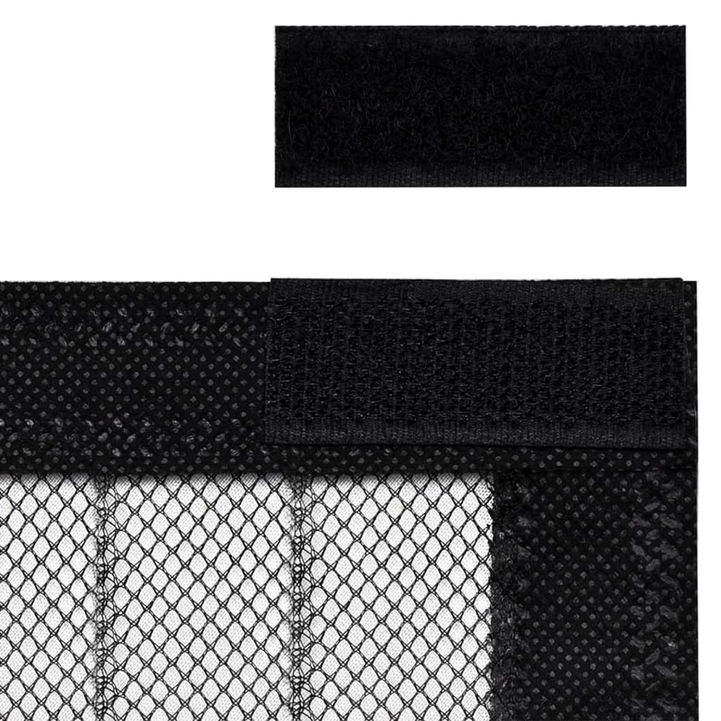 Zastori protiv insekata 2 kom s magnetima 200 x 80 cm crni