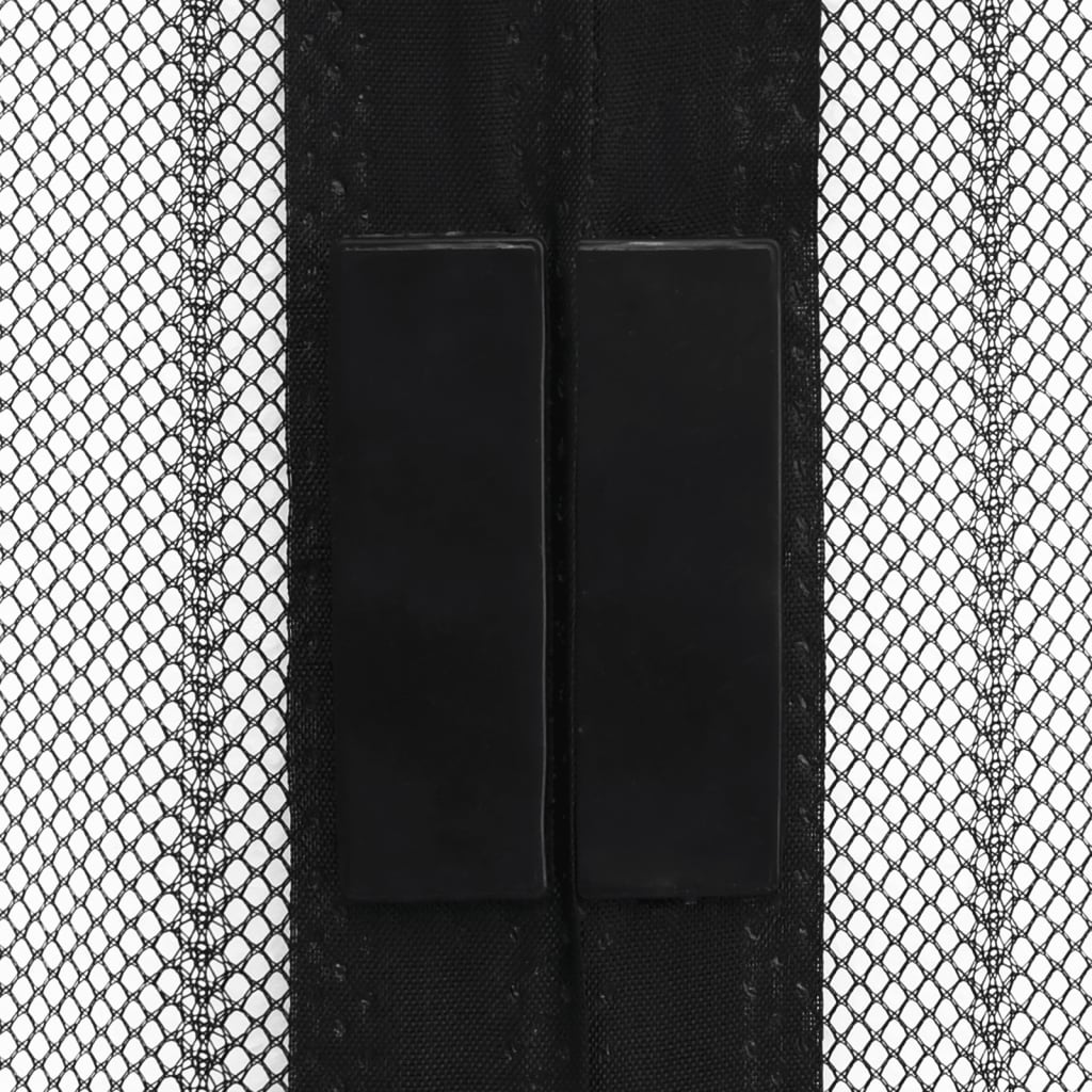 Zastori protiv insekata 2 kom s magnetima 220 x 110 cm crni