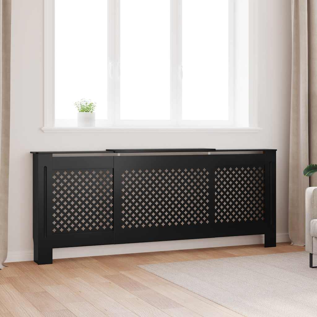 Pokrov za radijator MDF crni 205 cm