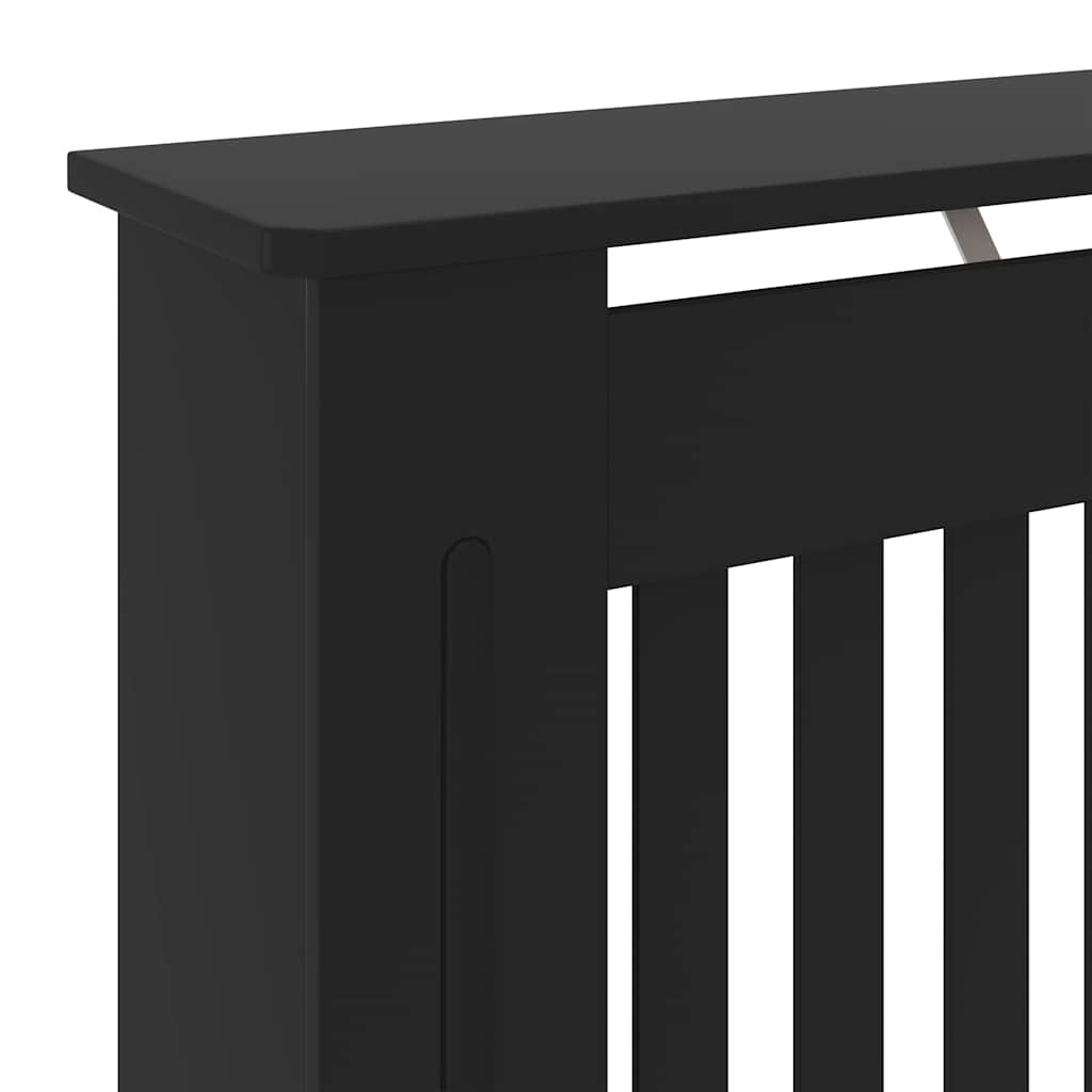 Pokrov za radijator konstruirano drvo crni 78 cm