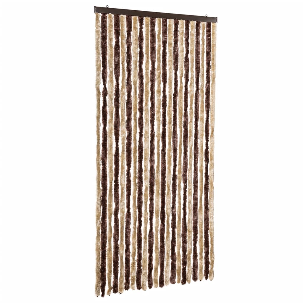 Zastor protiv insekata bež-svjetlosmeđi 90 x 200 cm šenil