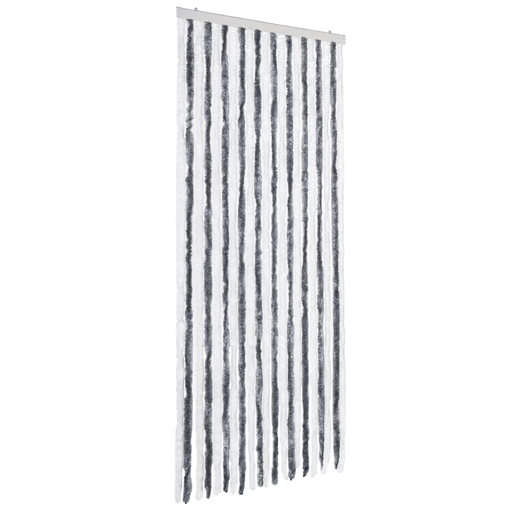 Zastor protiv insekata sivo-bijeli 90 x 200 cm šenil