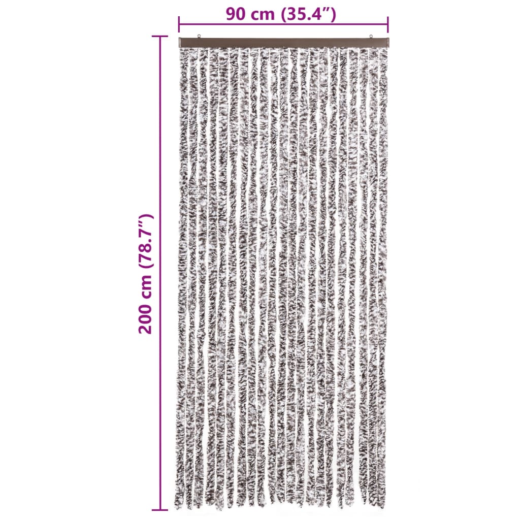 Zastor protiv insekata smeđi-bež 90 x 200 cm šenil