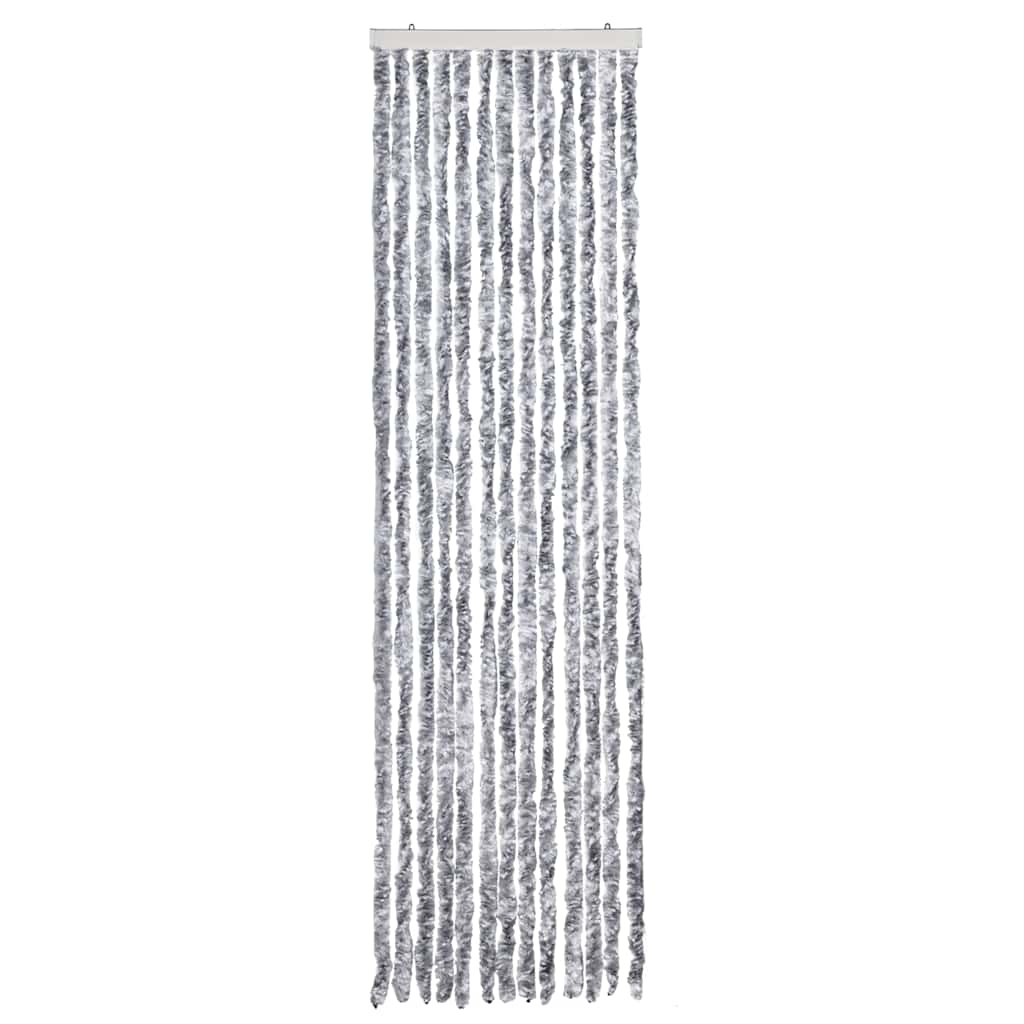 Zastor protiv insekata bijelo-sivi 56 x 200 cm šenil