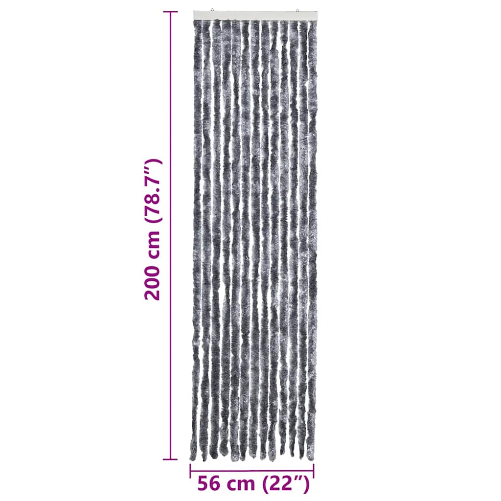Zastor protiv insekata srebrni 56 x 200 cm šenil