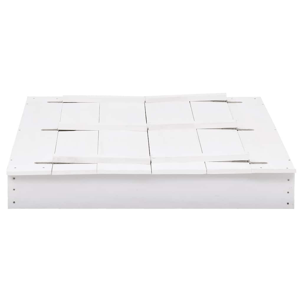 Pješčanik od jelovine bijeli 95 x 90 x 15 cm