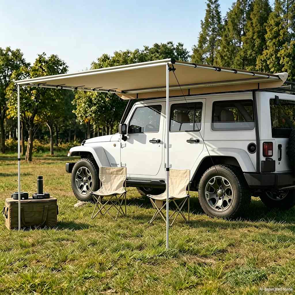 Tenda za kamp-prikolicu i karavan 2 x 2 x 2,15 m bež