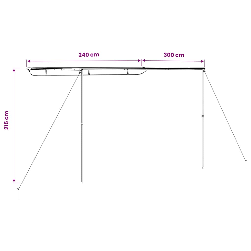 Tenda za kamp-prikolicu i karavan 2,4 x 3 x 2,15 m bež