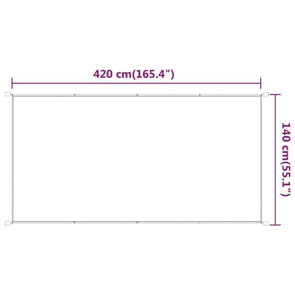Okomita tenda svjetlozelena 140 x 420 cm od tkanine Oxford