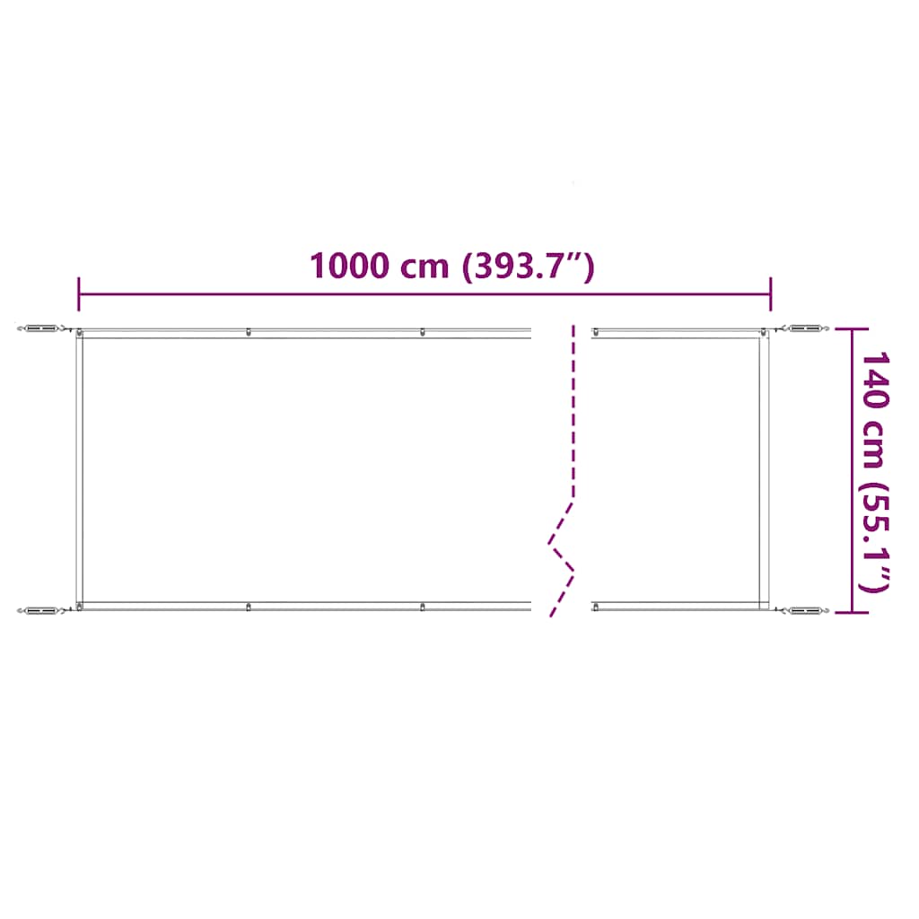 Okomita tenda plava 140 x 1000 cm od tkanine Oxford