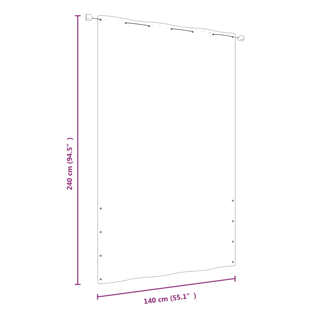 Balkonski zastor crveni 140 x 240 cm od tkanine Oxford