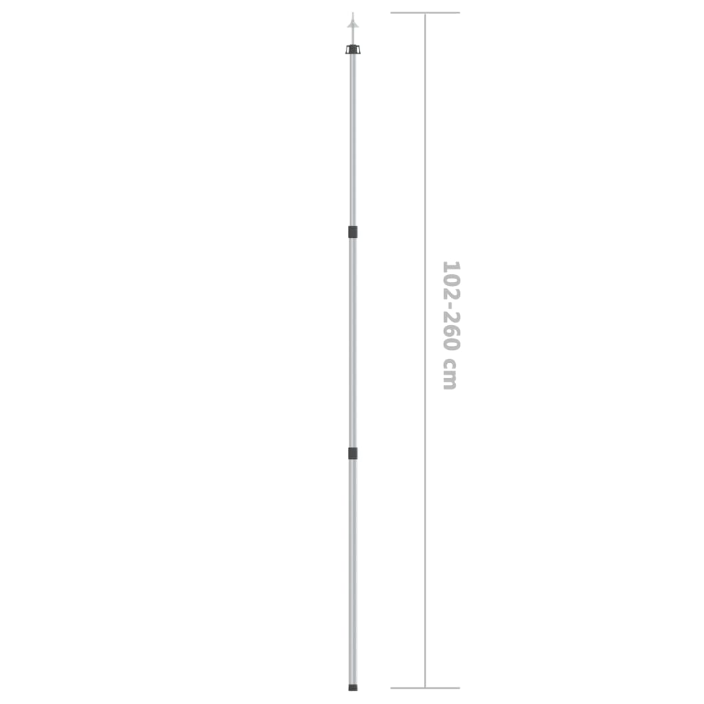 Teleskopske šipke za ceradu duljine 102 – 260 cm 2 kom aluminij